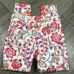 Anthro. Pilcro& The Letterpress Floral Skinny Jean